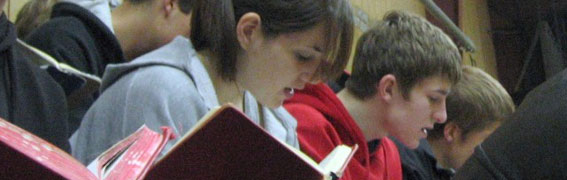 Singing at Chapel